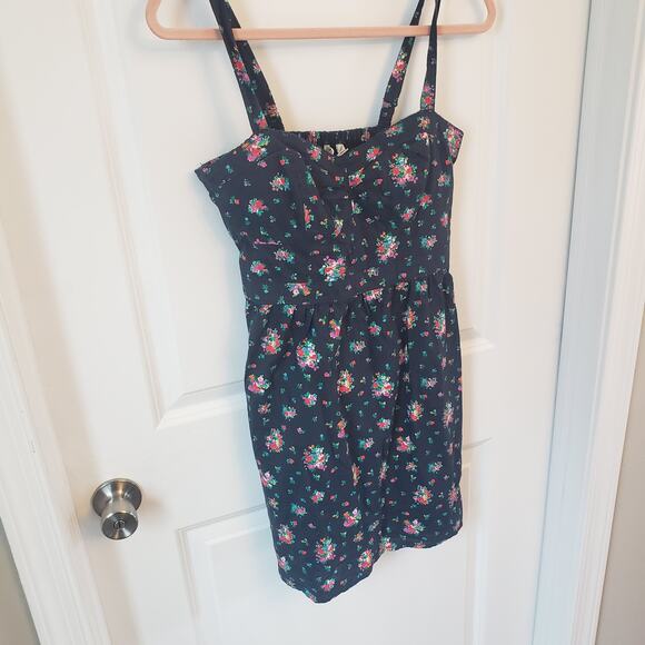 American Eagle Outfitters Sleeveless Blue Floral Dress Size Medium - Picture 3 of 7